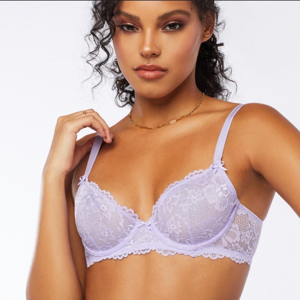 Savage x Fenty lilac lace bra 34B